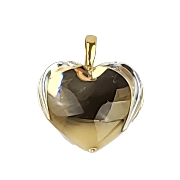 COPY - BACCARAT JEWELRY ROMANCE BABY COEUR CLEAR HEART 18K GOLD PENDANT FRANCE … - Picture 1 of 2